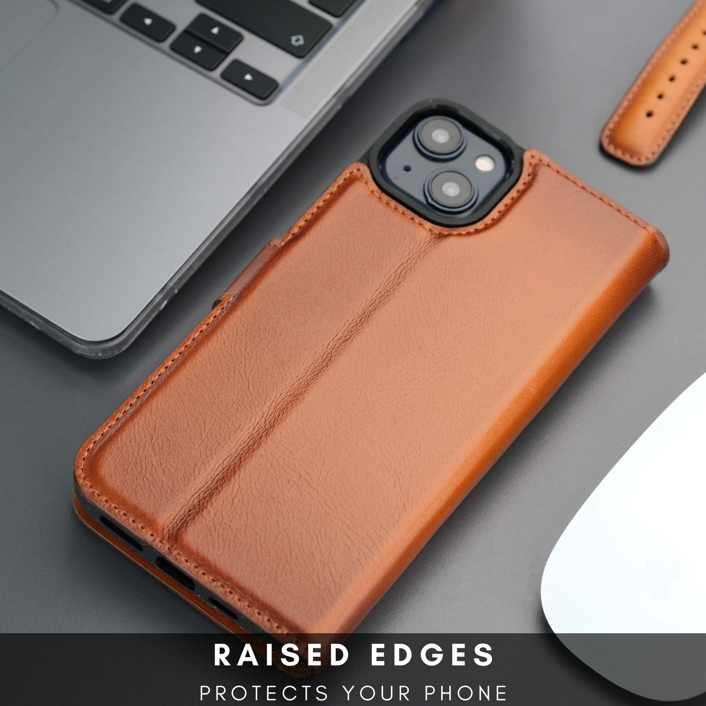 Casper iPhone 17 Air Leather Wallet Case – MagSafe Compatible