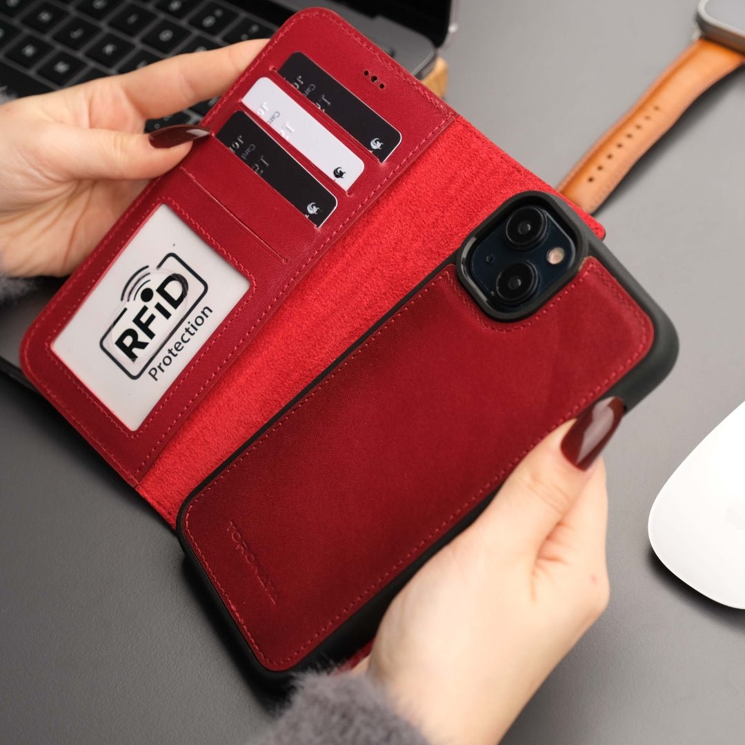 Casper iPhone 17 Air Leather Wallet Case – MagSafe Compatible